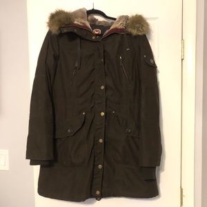 Winter coat with fur hood and fur lining